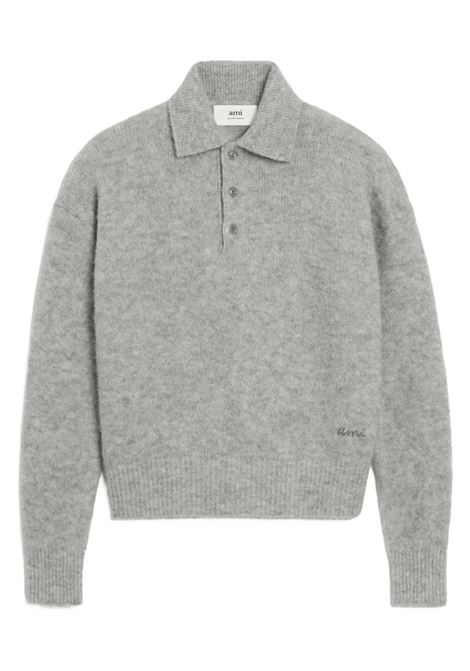 ami polo man grey AMI PARIS | HPL405.KN0021050